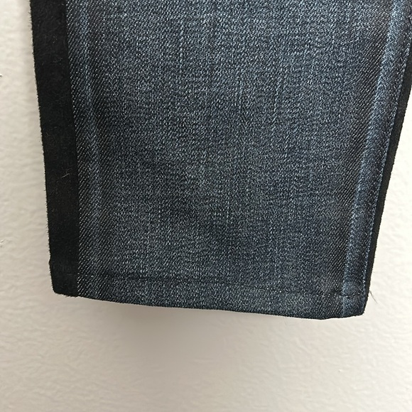 Rag & Bone Lamb Leather + Jean Combo Skinny Pant, Blue, Black, Size 28 - Picture 5 of 14